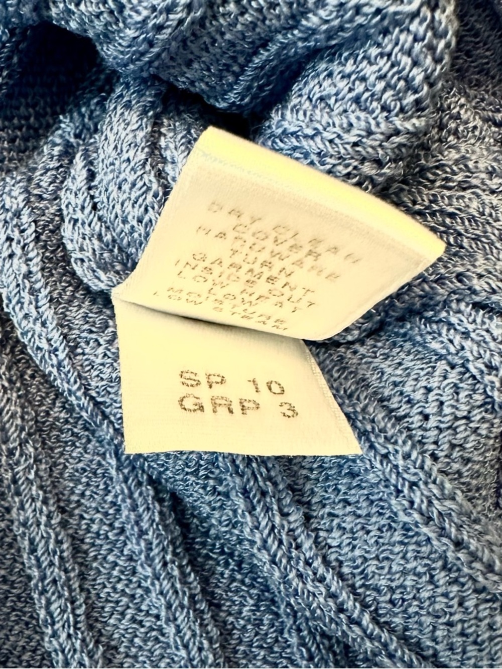 St. John Collection Blue Santana Knit Style Ribbed V-Neck 3/4th Sleeve Sz S - Picture 7 of 14